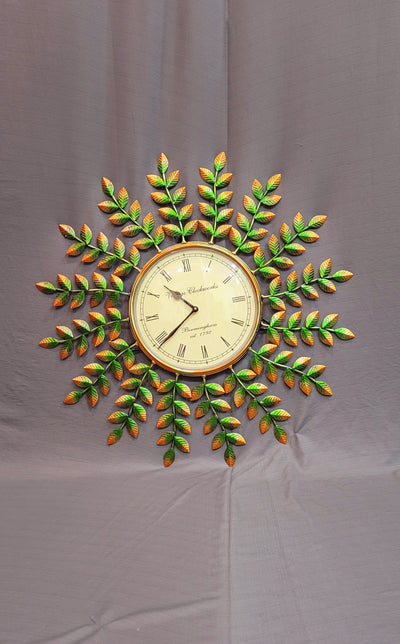 LEAF Wall CLOCK office hotel Home decor interiors