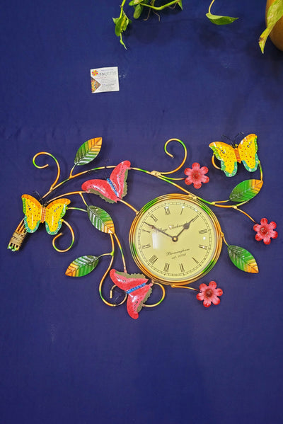 Colorful Butterfly Wall clock Home and Office Decor