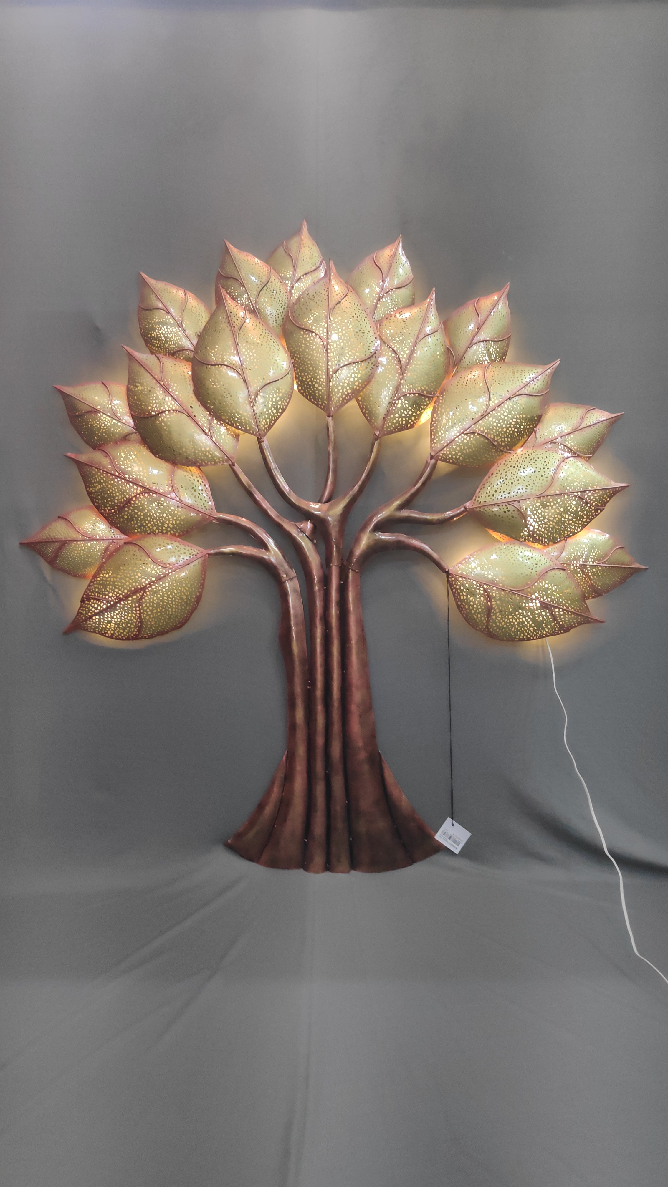 Very Big 18 Leaf Peepal Tree Wall decor LED luxury living room decor