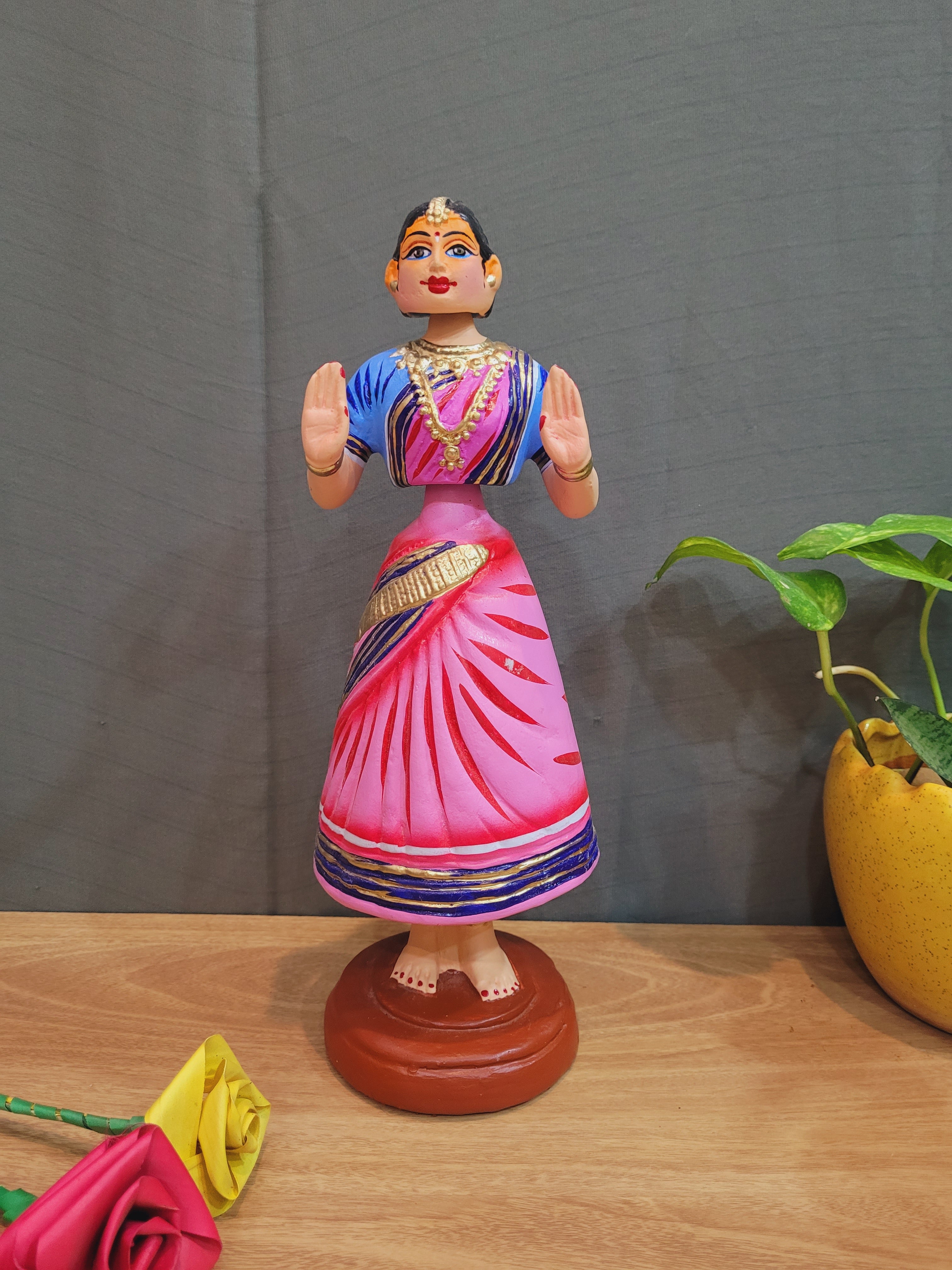 Dancing Doll Paper Mache Thanjavur Thalayattu Bommai Smris