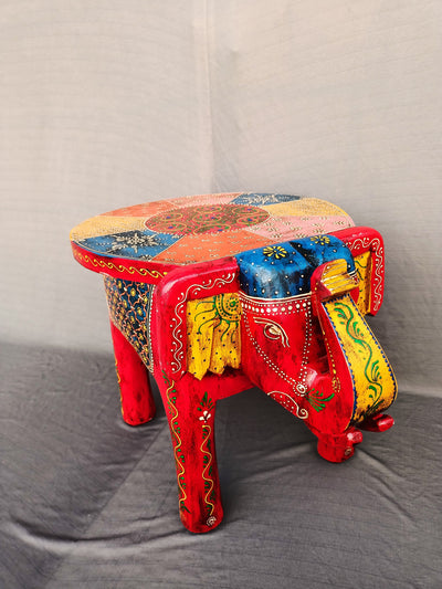 Wooden Elephant Stool indian handicrafts Home decor