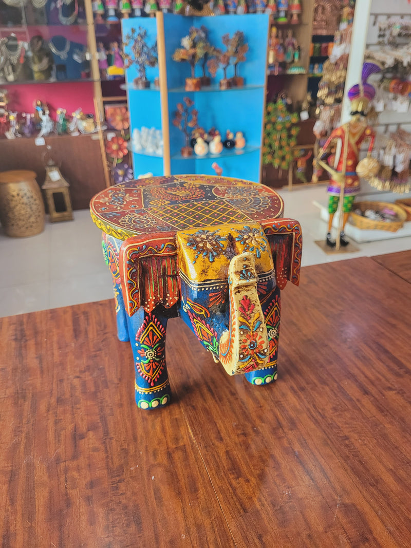 Elephant stool design 3, 8 inch Height, 10.5 inch length, 8 inch width Pooja decor