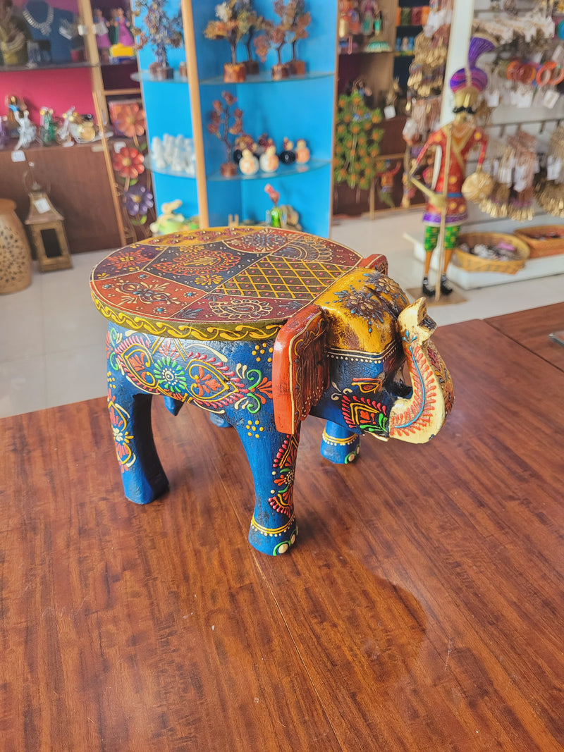 Elephant stool design 3, 8 inch Height, 10.5 inch length, 8 inch width Pooja decor