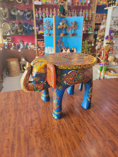 Elephant stool design 3, 8 inch Height, 10.5 inch length, 8 inch width Pooja decor