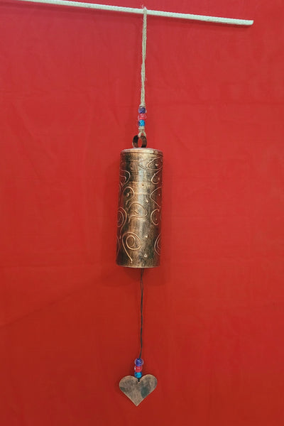 7 Sound Music Bell Copper wind chime hanging home decor return gifts corporate gifts with glass beads iron