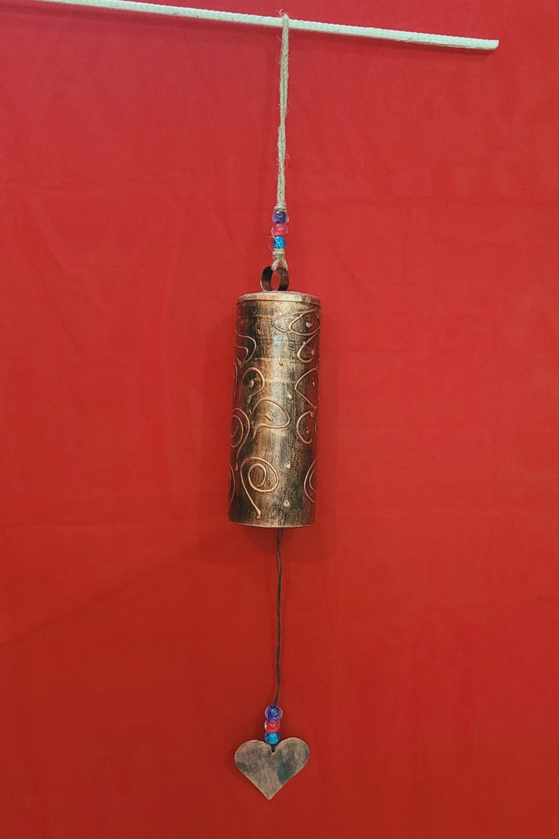 7 Sound Music Bell Copper wind chime hanging home decor return gifts corporate gifts with glass beads iron