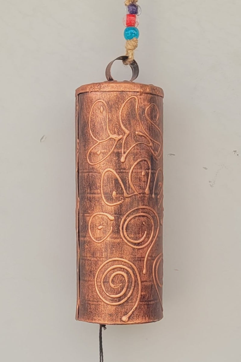 7 Sound Music Bell Copper wind chime hanging home decor return gifts corporate gifts with glass beads iron
