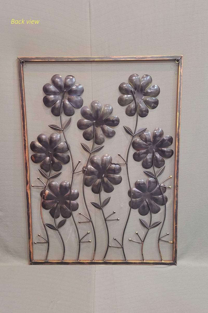 8 Multicolor Flowers Frame wall decor ( 34 H * 25 L * 1 W ) inches