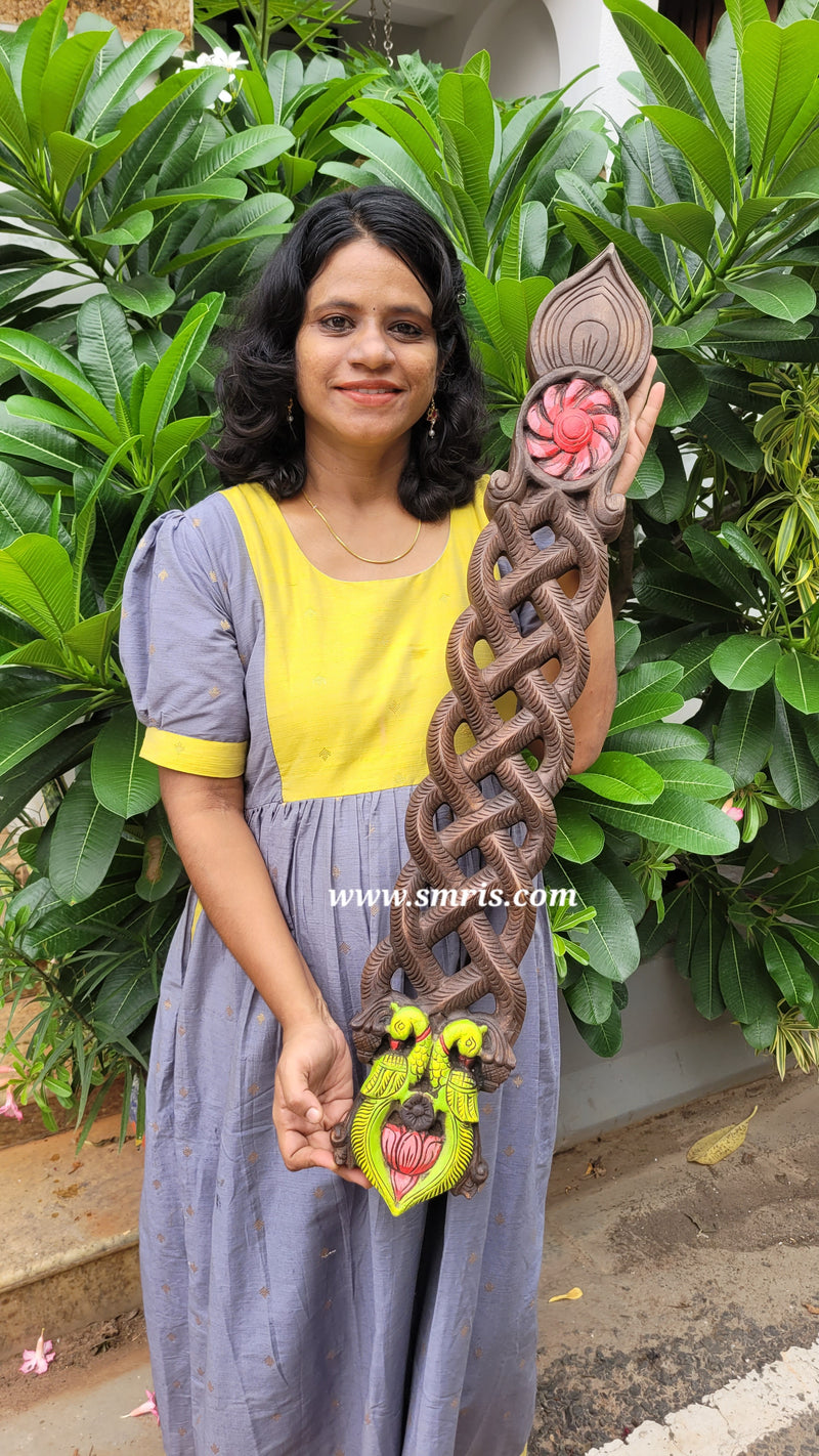 Aapakoodu | Ladle Stand Kitchen Accessory Wood Carving Wall Hanging Traditional kerala & Chettinad Indian Handicrafts
