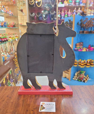 Wooden Camel Photo Frame Indian Handicrafts Home Decor ( 11 H * 9 L * 2 W ) Inches