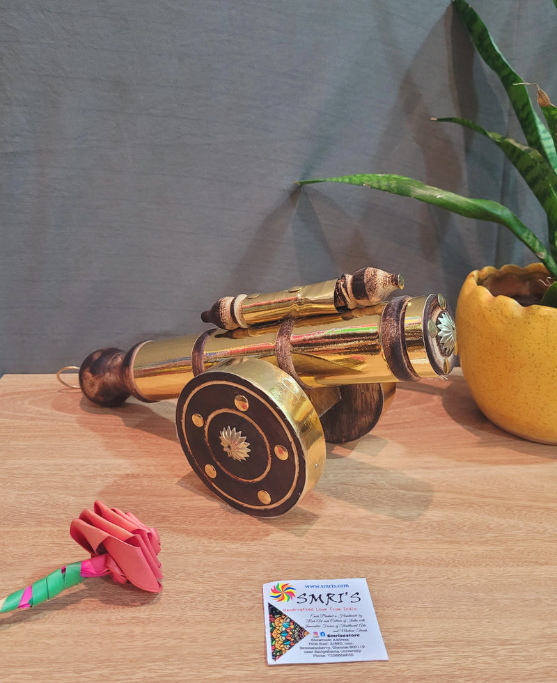 Wooden Cannon Big indian handicrafts Rose wood (5.3 H * 13 L * 5 W) Inches