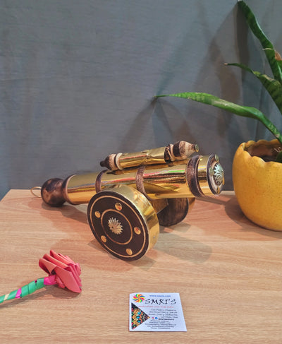 Wooden Cannon Big indian handicrafts Rose wood (5.3 H * 13 L * 5 W) Inches