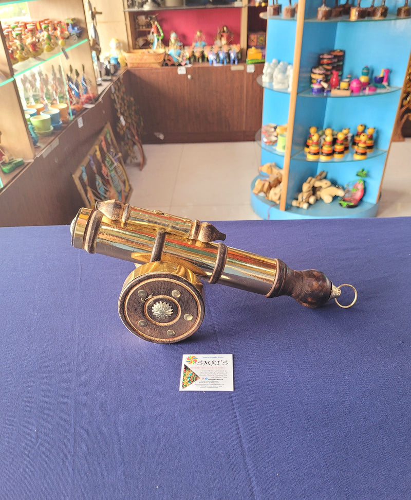 Wooden Cannon Big indian handicrafts Rose wood (5.3 H * 13 L * 5 W) Inches