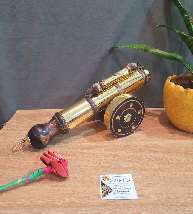 Wooden Cannon Big indian handicrafts Rose wood (5.3 H * 13 L * 5 W) Inches