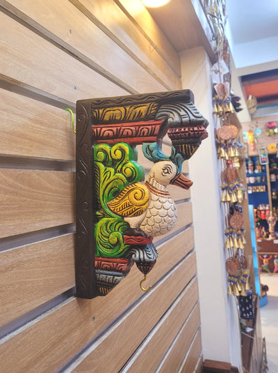 Annam Wood Carving Wall bracket / Corbel traditional Chettinad Handicrafts White