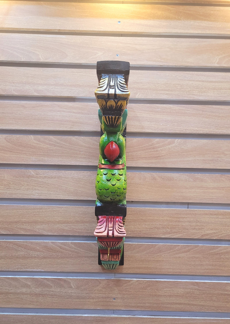 Parrot BIG Wood Carving Wall bracket / Corbel traditional Chettinad Handicrafts Green