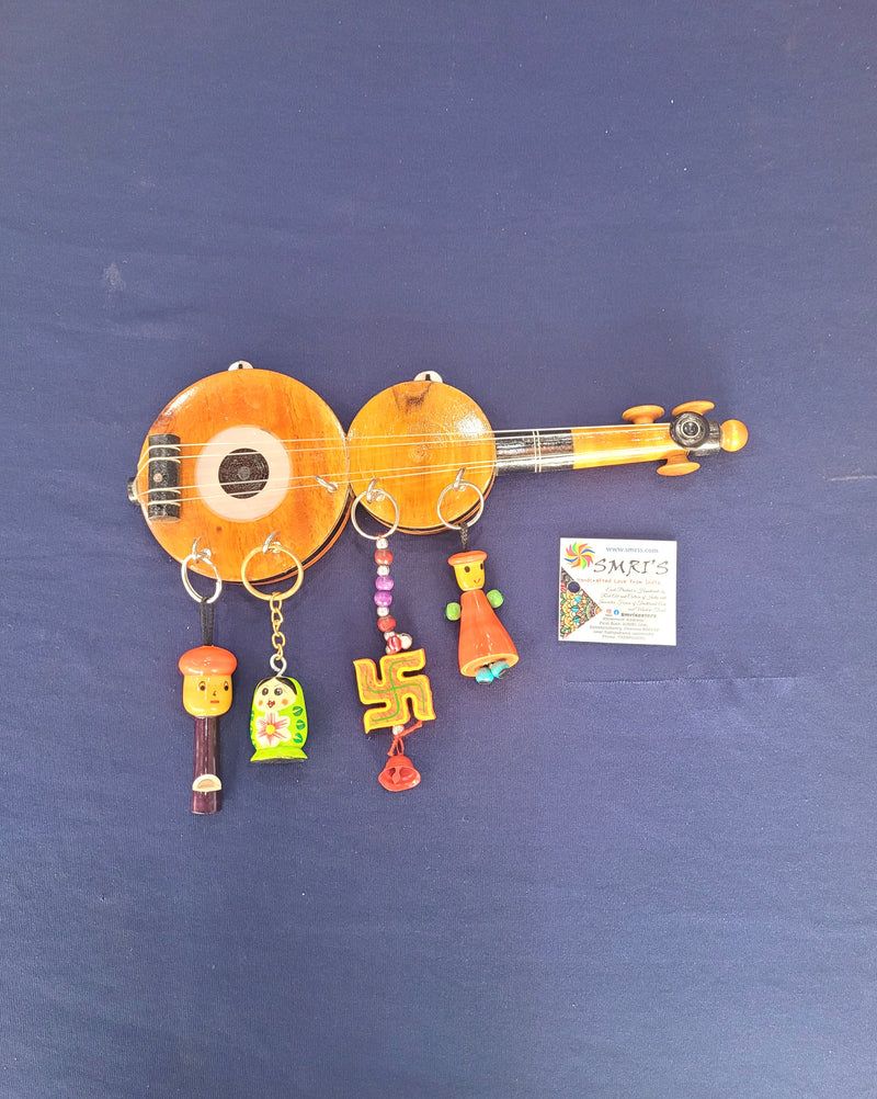 Guitar Key Holder Key Hanging wooden handicrafts ( 1.5H * 12 L * 4.8 W ) inches