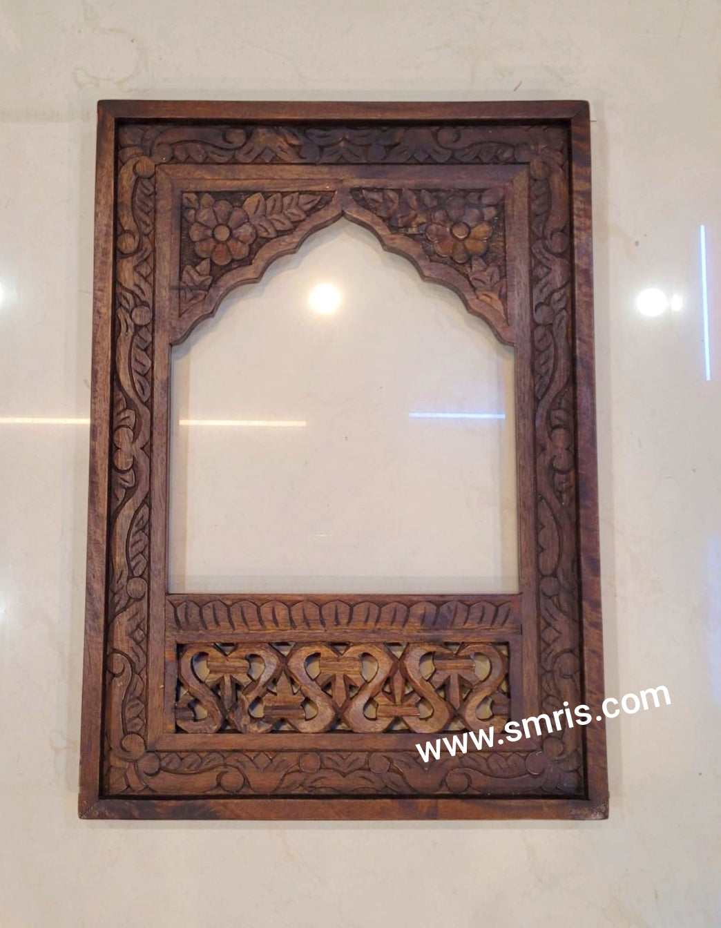 Jharokha Mahal Frame Rustic Painted Mango Wood Wall Decor Traditional ...