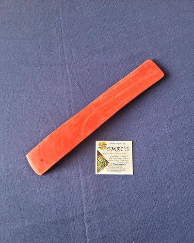 Red incense holder return gifts Agarbatti stand wooden Hand Pianted (10 H * 1.5 L * 0.5 W) Inches