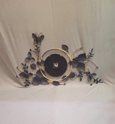 Multicolor Flower and butterfly clock ( 24H * 35L * 2W )  inches for living room big clock decor bed room decor and office reception business decor