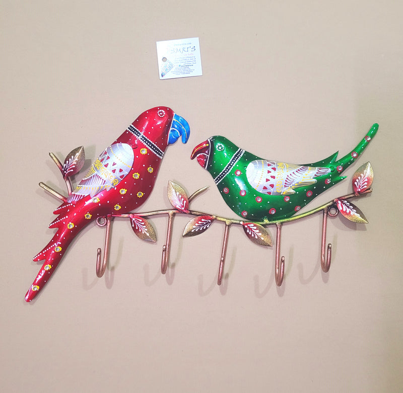 Parrot Love birds key holder big key hanger wall decor