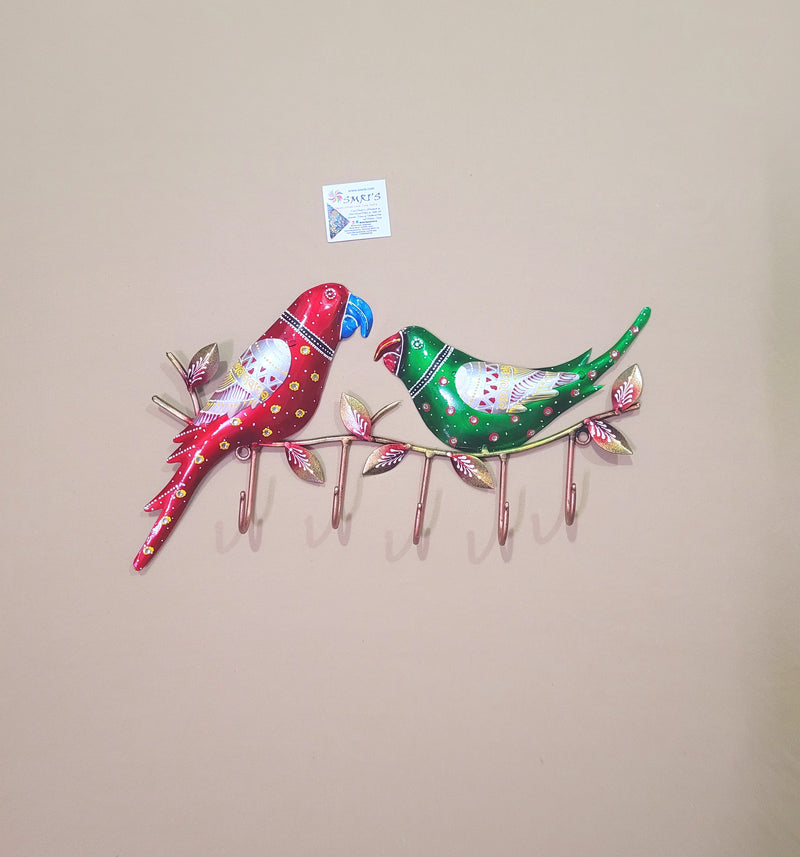 Parrot Love birds key holder big key hanger wall decor