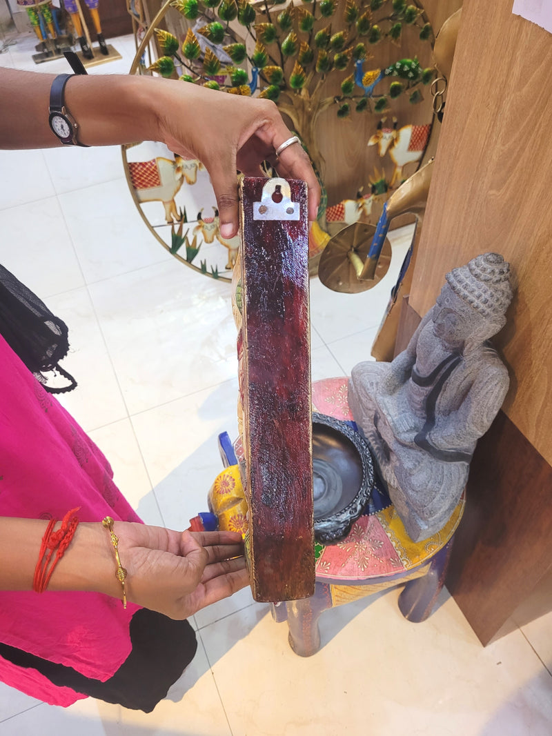 Traditional Handcarved Wooden Parrot Multicolor Wall Bracket / CORBEL Wall Hanging Decor ( 13 H * 6 L * 2 W )  inches