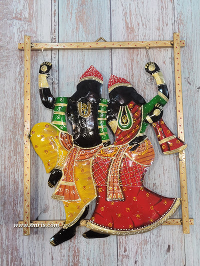 Radha Krishna Jhula Wall Frame Home Decor Iron Wedding Gift Anniversary Gifts Living Room Decor Pooja Room Decor Couple Gifts (17H * 14L * 1W Inches)