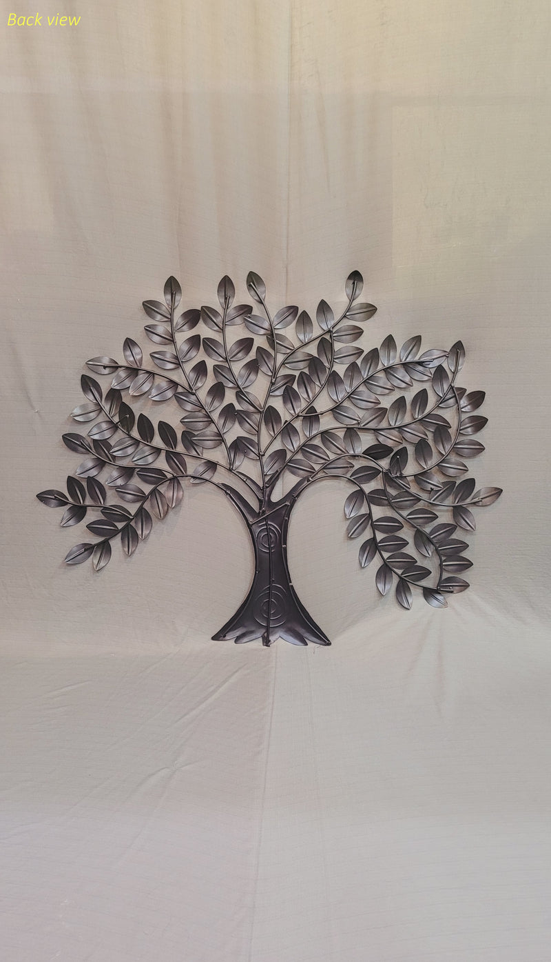 Big Tree decor Green with Gold ( 33 H * 40.5 L * 1 W ) Inches Iron wall decor