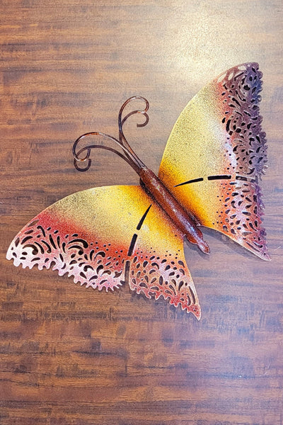 Butterfly wall hanging Brown 7 * 11 Inch Iron wall decor Iron