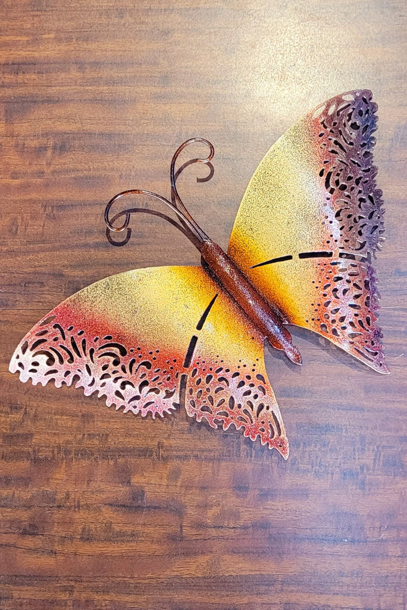 Butterfly wall hanging Brown 7 * 11 Inch Iron wall decor Iron