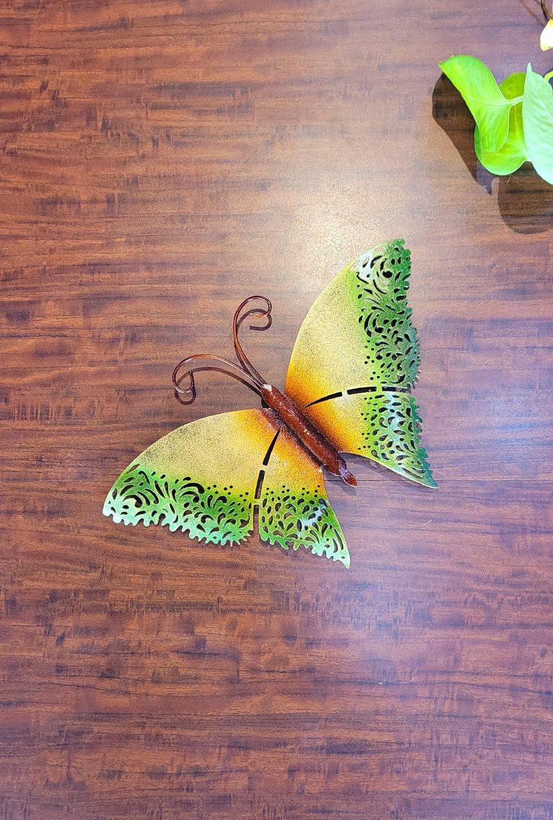 Butterfly wall hanging Green 7 * 11 Inch Iron wall decor Iron