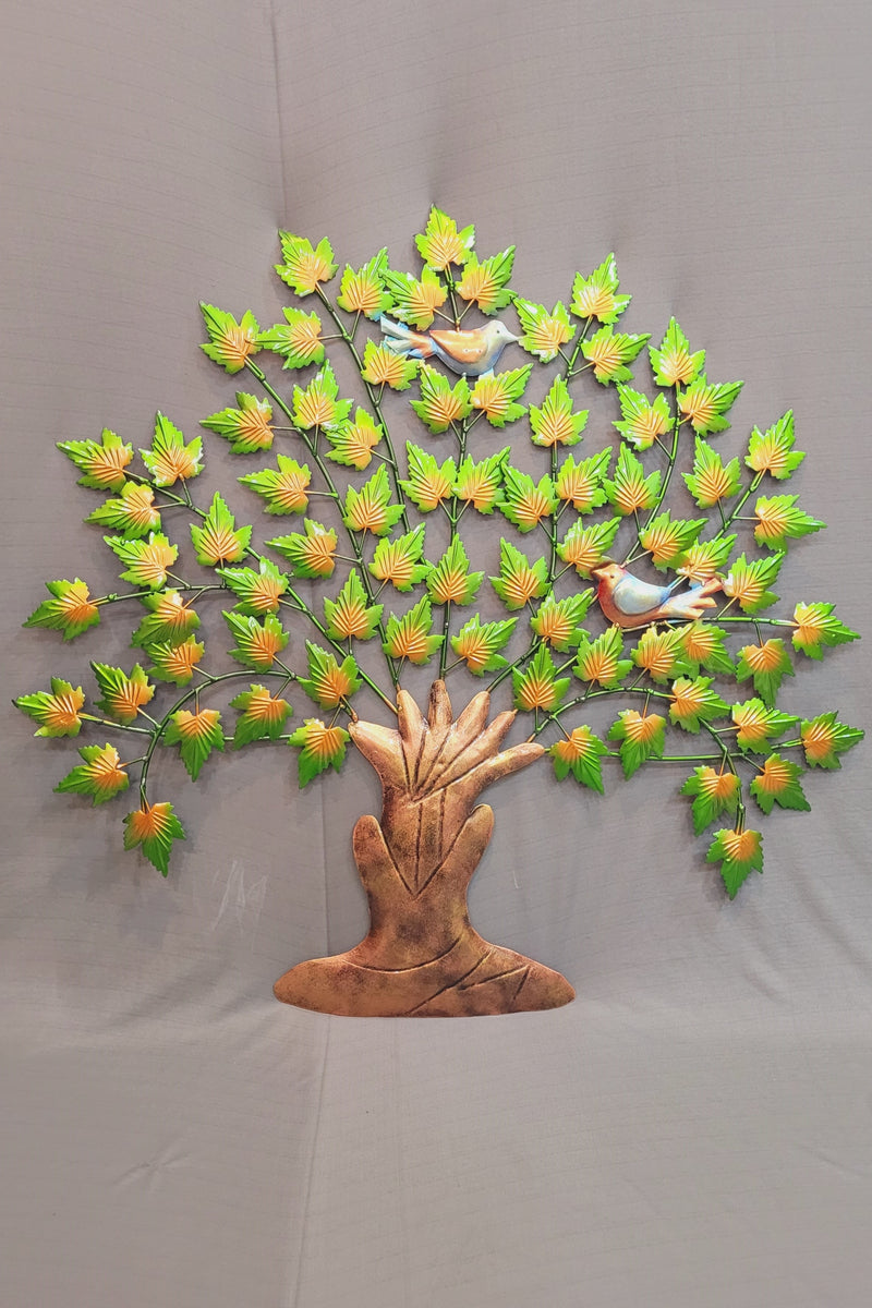 Maple Tree Green with lovebirds Tree wall decor (36H *36 L*1W) Inches Living room decor
