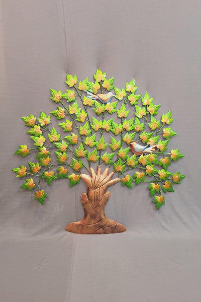 Maple Tree Green with lovebirds Tree wall decor (36H *36 L*1W) Inches Living room decor