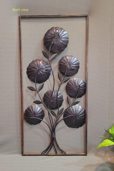Multi color Iron Seven Flower Frame wall decor for office decor living room decor Home decorations ( 31 H * 15 L * 2.5 W ) Inches