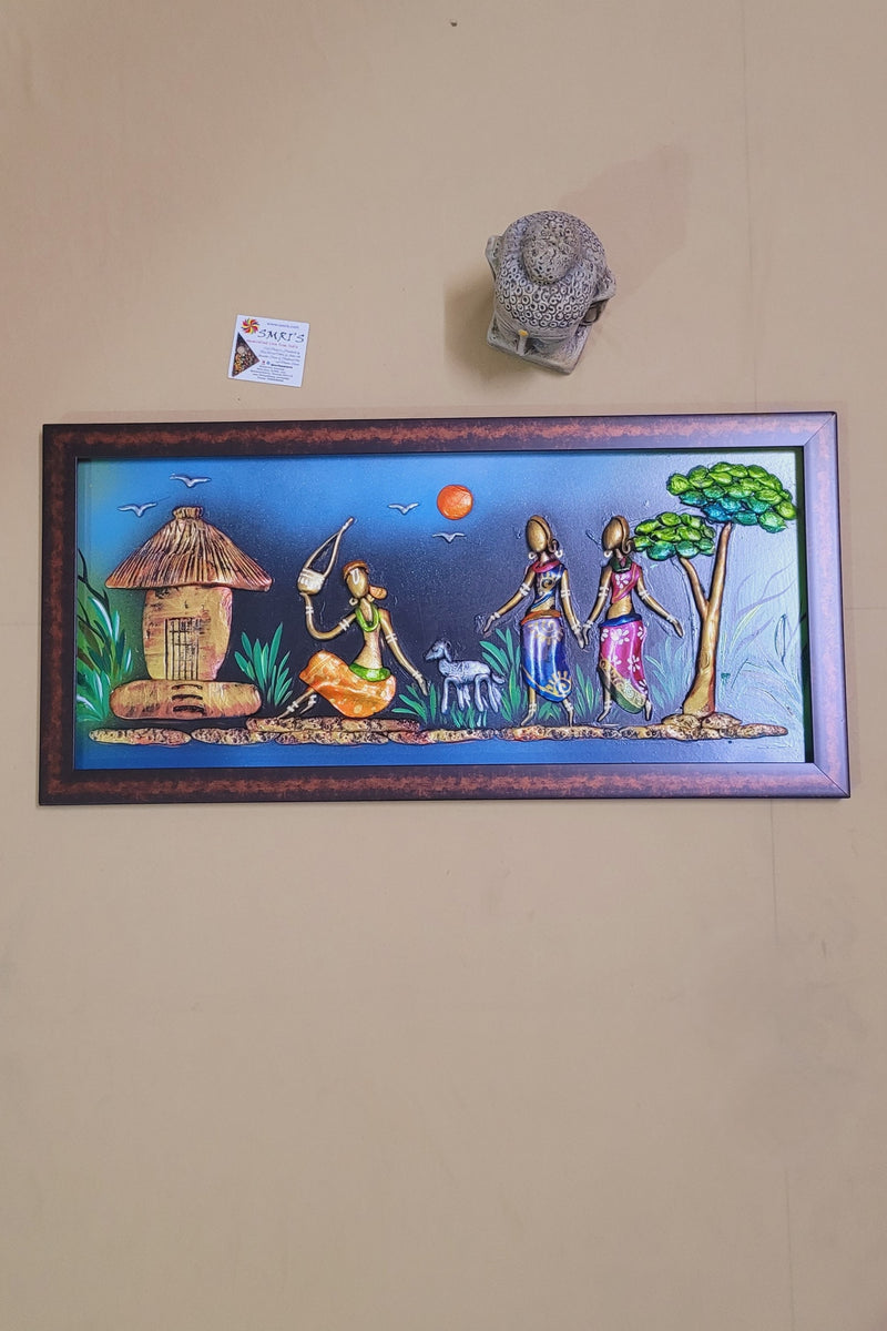 Mural Tribal Art frame Paintings wall decor Handicraft