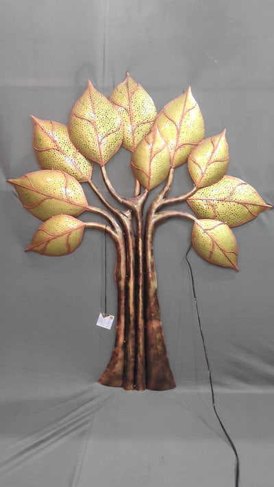 Big 10 Leaf Tree With LED Wall Decor for Living Room and Office