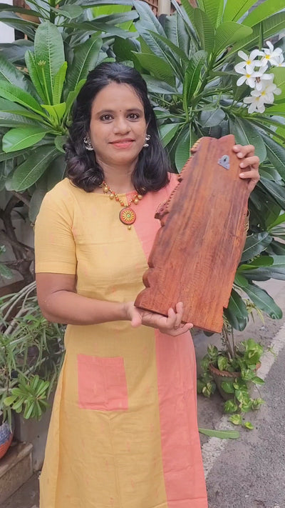 Arthanareeswarar Siva parvati Shiva Sakthi  Face Mask Wall Panel Mahogany Wood Carving Wall Hanging Pooja Decor Traditional Indian Handicrafts (18H x 9L x 2W Inches)