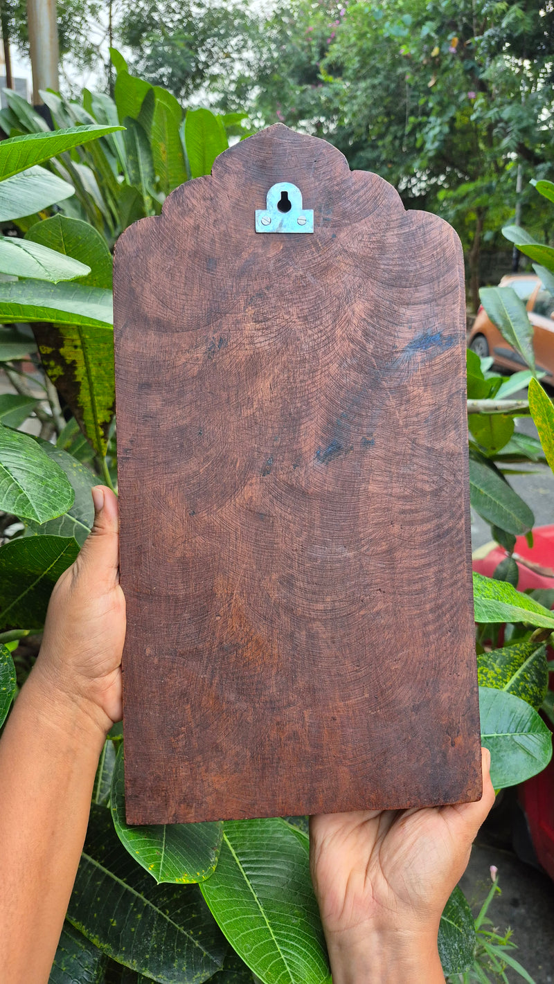 Dancing Ganesha Rosewood Natural Colour Mahogany Wood Carving Wall Panel / Wall Hanging Puja Room Traditional Chettinad Indian Handicrafts Puja Room Decor House Warming Gifts (15H x 8L x 2W Inches)