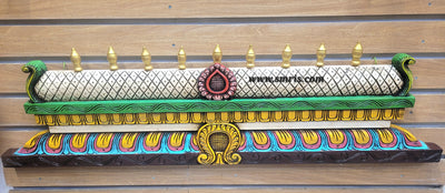 Gopuram Wood Carving Wall Hanging Customized Size and Color Mahogany Wood Pooja Room Entrance Door Traditional Chettinad Indian Handicrafts