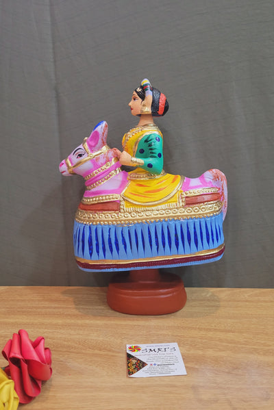 Poikkal Kuthirai Dancing Horse Woman Tanjore Dancing Doll