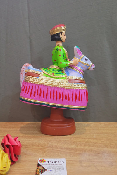 Poikkal Kuthirai Dancing Horse Man Tanjore Dancing Doll
