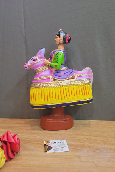 Poikkal Kuthirai Dancing Horse Woman Tanjore Dancing Doll