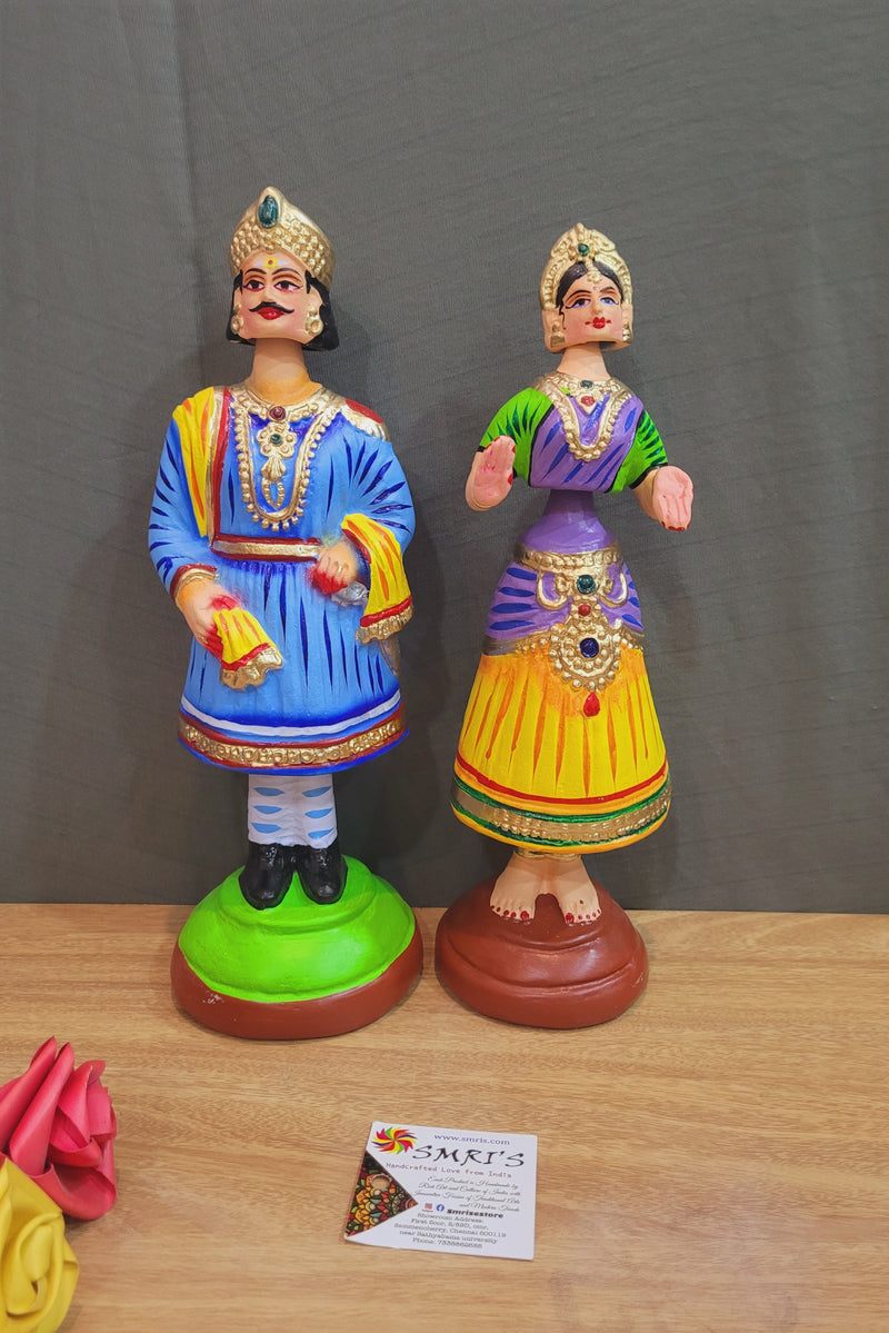 Raja Rani Pair Tanjore Dancing Dolls Thalayatti Bommai