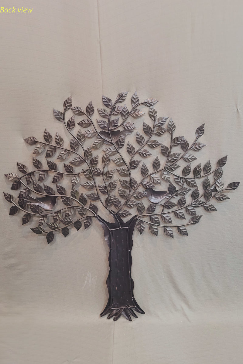 Three Bird Green and Gold Tree wall decor Home decorations and interiors ( 36 H * 37 L * 1 W ) Inches