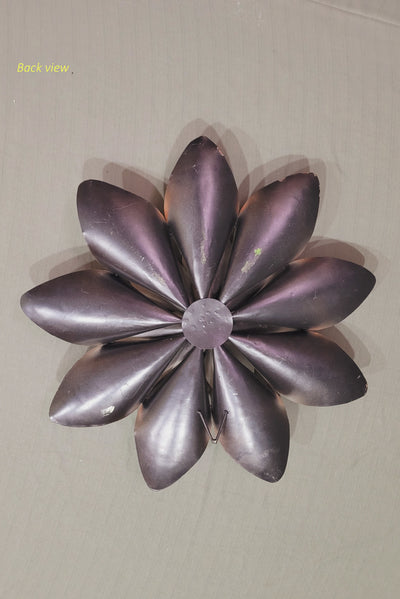 White with Copper Flower Large Iron wall decor ( 20 H * 20 L * 3 W ) Inches