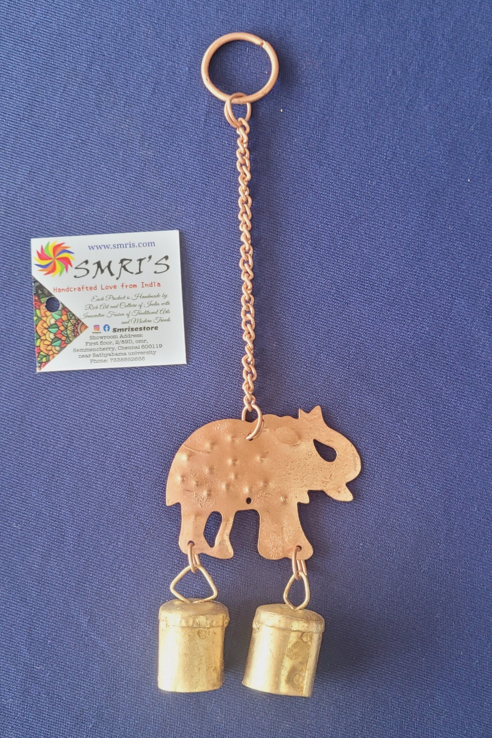 Brass Elephant Colorful Elephant Door Hanging - 40 Inch Beaded String ...