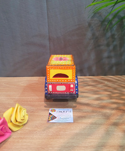 Wooden Vintage CAR Multicolor Indian traditional handicrafts show piece ( 4H * 8.5L * 3.5W ) inches