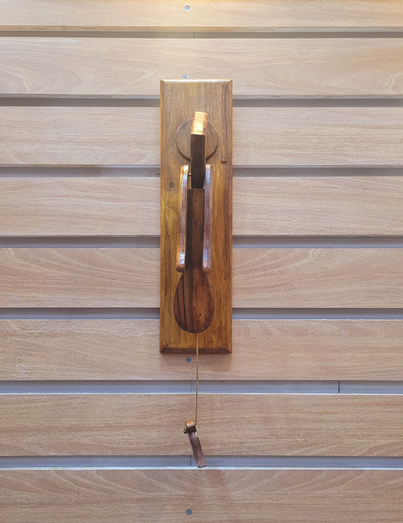 Wooden Woodpecker Door Bell natural colour modern unique calling bell Hand made ( 14 H * 5 L * 4 W ) Inches