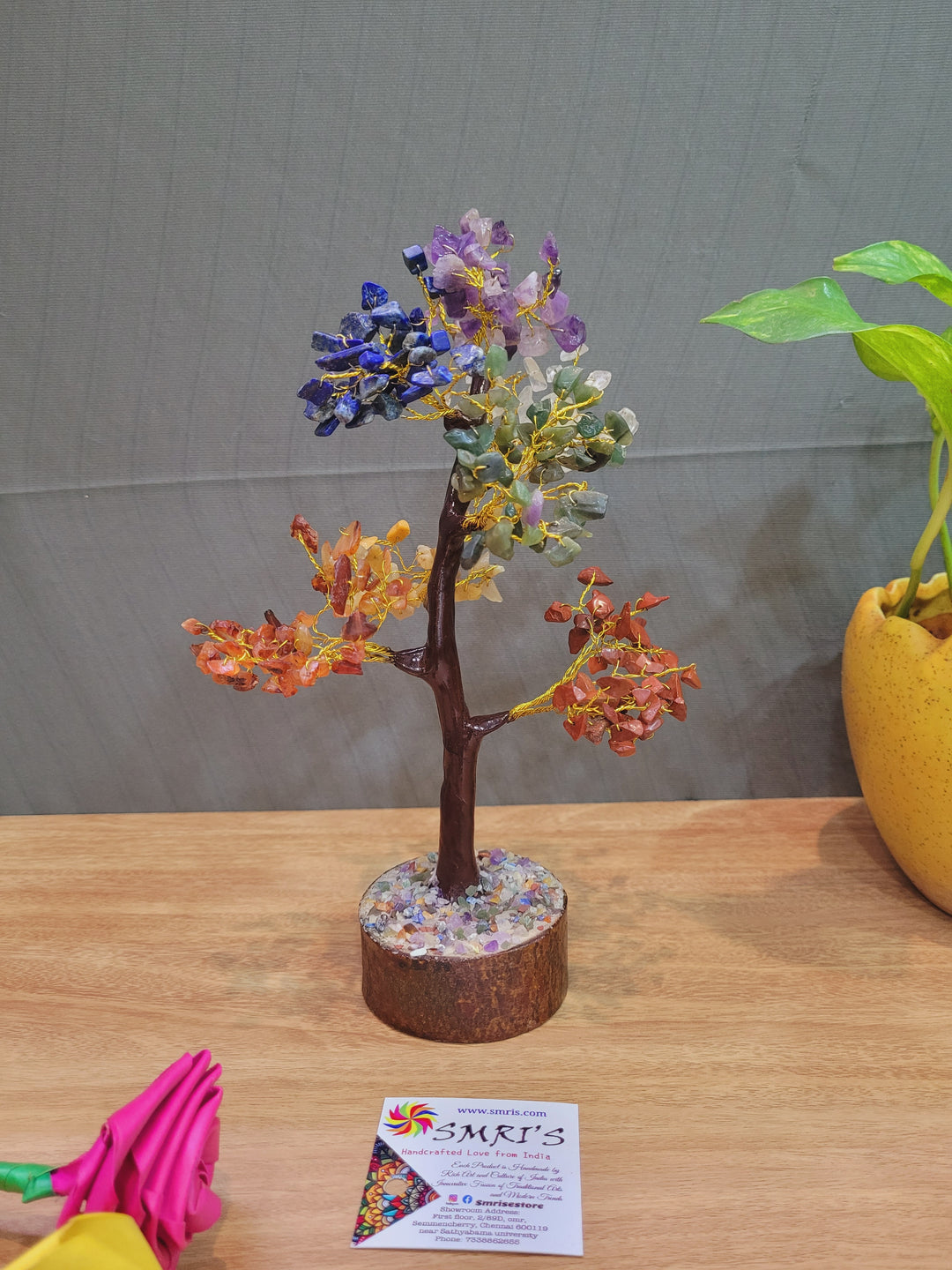 chakra bonsai tree 7 Chakra Crystal Stone Tree Vastu Home Feng Shui Decor – Smris